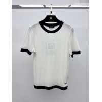 ​Good Product Chanel Knit Short-sleeved Sweater CH022727 White 2024