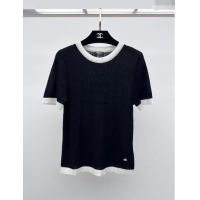 Unique Style Chanel Short-sleeved Sweater CH022729 Black 2024