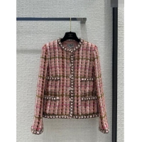 Luxury Classic Chanel Tweed Jacket CH031115 Pink 2024