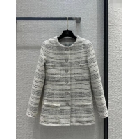 Good Looking Chanel Tweed Jacket CH031117 White/Black 2024