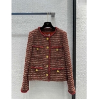 Super Quality Chanel Tweed Jacket CH031118 Red 2024