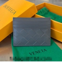 Best Quality Bottega Veneta Intrecciato Leather Credit Card Case 731956 Grey 2024