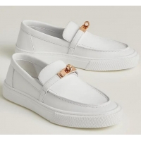 ​Reasonable Price Hermes Game Slip-on Sneaker In Calfskin Leather H5844 White