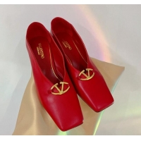 Unique Style Valentino The Bold Edition VLogo Pumps 6.5cm in Lambskin Red 0227024