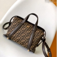 Buy Inexpensive Fendi Boston 365 Bag in FF Jacquard F8106 Brown 2023