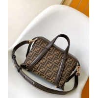 Buy Inexpensive Fendi Boston 365 Bag in FF Jacquard F8106 Brown 2023