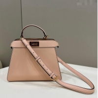 Super Quality Fendi Peekaboo Iseeu Small Bag in Calfskin Leather 80011A Light Pink 2023 Top