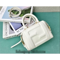 Famous Brand Fendi FF Cube Mini Bag in Nappa Leather F8078 White 2024