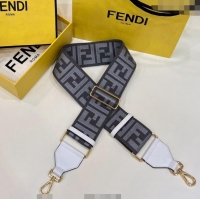 Top Quality Fendi Strap You Canvas FF Shoulder Strap 140cm F907 Grey/White 2024