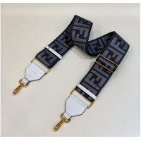 Top Quality Fendi Strap You Canvas FF Shoulder Strap 140cm F907 Grey/White 2024