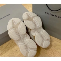 Best Price Balenciaga Triple S Clear Sole Trainers Sneakers in Leather and Mesh Khaki 0223003