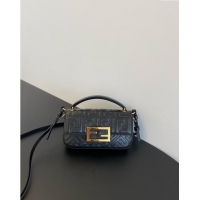 Buy Inexpensive Fendi Baguette Phone Bag in Calf Leather F1103 Black 2024