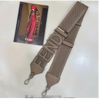 Super Quality Fendi Strap You Ribbon Shoulder Strap F915 Grey 2023