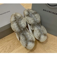 Purchase Balenciaga Triple S Clear Sole Trainers Sneakers in Leather and Mesh White/Black 223014