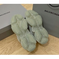 Good Product Balenciaga Triple S Clear Sole Trainers Sneakers in Leather and Mesh Grey 0223018