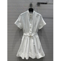 ​Top Quality Dior Cotton Dress D031314 White 2024