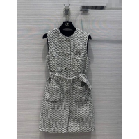 Buy Discount Chanel Tweed Dress CH031315 White/Black 2024