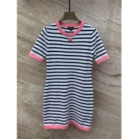 Good Taste Chanel Knit Dress CH031418 White/Black/Pink 2024