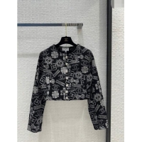 Reasonable Price Chanel Denim Jacket CH031421 Black 2024