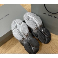 Good Looking Balenciaga Triple S Trainers Sneakers in Leather and Mesh Black/Silver/Grey 223033