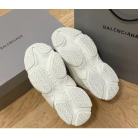 Low Price Balenciaga Triple S Trainers Sneakers in Leather and Mesh Luminous/White 0223035