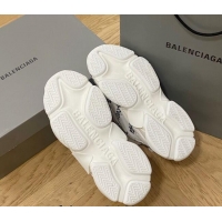 Unique Style Balenciaga Triple S Trainers Sneakers in Calf Leather Signature/White 0223036