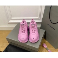 Best Product Balenciaga Triple S Trainers Sneakers in Calf Leather Pink 0223040