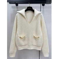 ​Buy Inexpensive Celine Wool & Cashmere Cardigan C11023 White 2024