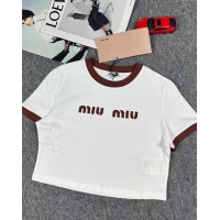 ​Luxurious Design Miu Miu Cotton Short T-shirt M21946 White 2024