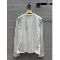 Promotional Miu Miu Crystal Cotton Top M21956 White 2024