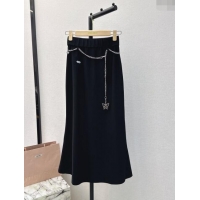 Reasonable Price Miu Miu Skirt with Chain Belt M030703 Black 2024