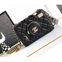 Best Price Chanel Quilted Calfskin Camera Bag AS4817 Black 2024