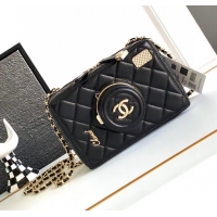 Best Price Chanel Quilted Calfskin Camera Bag AS4817 Black 2024