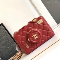 Top Quality  Chanel Quilted Calfskin Camera Bag AS4817 Red 2024