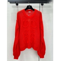 ​Grade Quality Loewe Mohair Sweater L11316 Red 2024