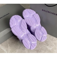 Generous Balenciaga Triple S Trainers Sneakers in Leather and Mesh Purple 0223053