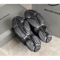 Shop Duplicate Balenciaga Triple S Trainers Sneakers in Leather and Mesh Black 0223055