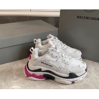 Popular Style Balenciaga Triple S Trainers Sneakers in Calf Leather Signature/White 223062