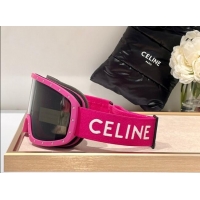 Famous Brand Celine Ski Mask in Plastic with Metal Studs & Mirror Lenses CE2902 Pink 2023