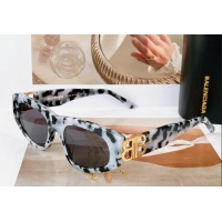 Best Luxury Balenciaga Sunglasses BB0095 Black/White 2023