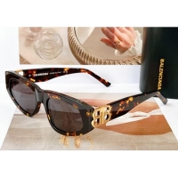 Unique Discount Balenciaga Sunglasses BB0095 Brown 2023