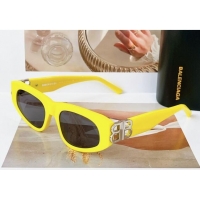 Low Cost Balenciaga Sunglasses BB0095 Yellow 2023