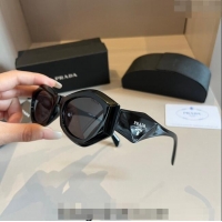 Free Shipping Prada Sunglasses P0304 Black/White Logo 2024