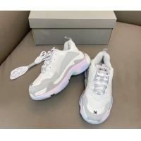 Low Cost Balenciaga Triple S Trainers Sneakers in Leather and Mesh Macaron 0223073