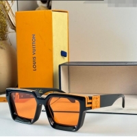 Luxury New Louis Vuitton 1.1 Millionaires Sunglasses Z1165 Black/Orange 2023