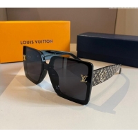 Reasonable Price Louis Vuitton Square Sunglasses LV030401 Black 2024