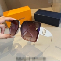 Promotional Louis Vuitton Square Sunglasses LV030401 White 2024