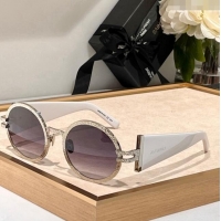 Modern Classic Saint Laurent Sunglasses Round SLM311 White 2024