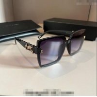 New Release Creation Saint Laurent Sunglasses YSL 030401 Black/Purple 2024