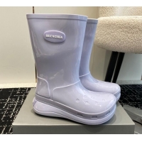 Best Price Balenciaga Patent Rubber Rain Boots Light Purple 0321127